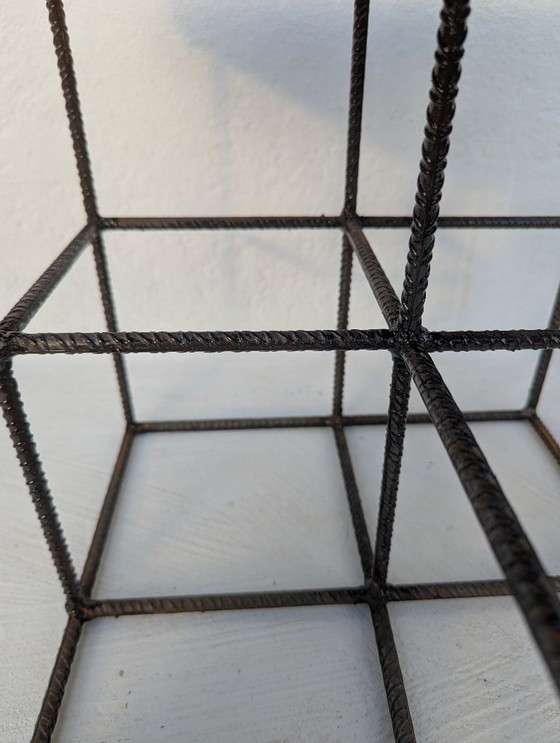 Image 1 of Brutalist Concrete & Steel Sculptural Table – Wallavibe Design