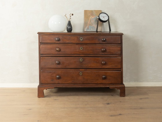 Image 1 of 1840s Victorian Linen Press Chest of Drawers, Vintage