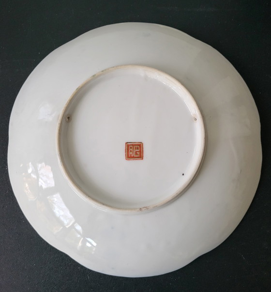 Image 1 of Japanese Imari Porcelain Plate with Gold Accents.