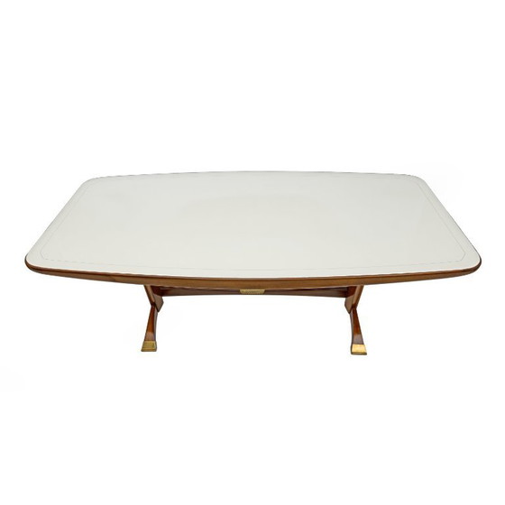 Image 1 of Table à manger italienne moderne du milieu du siècle attribuée à Paolo Buffa, années 1950