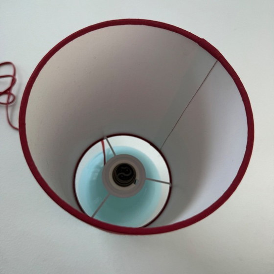 Image 1 of VINTAGE BLUE OPALINE LAMP