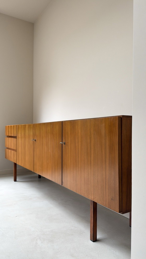 Vintage Teak Wooden Sideboard, Brown (photo 7 of 11)