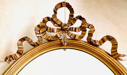 Antique oval mirror