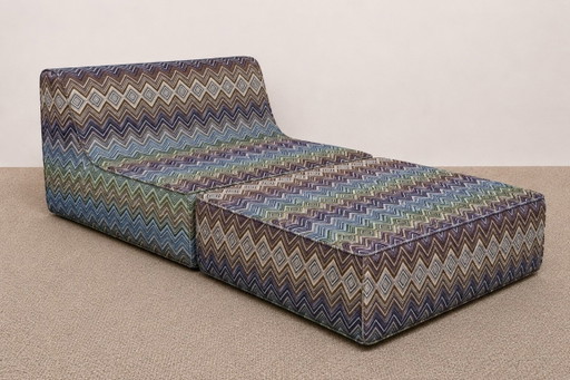Nuevo, sillón, diván, vintage, estilo de mediados de siglo