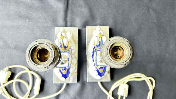 Image 1 of Paires de Lampes Giulia Mangani 1960-1970  Design Italien.