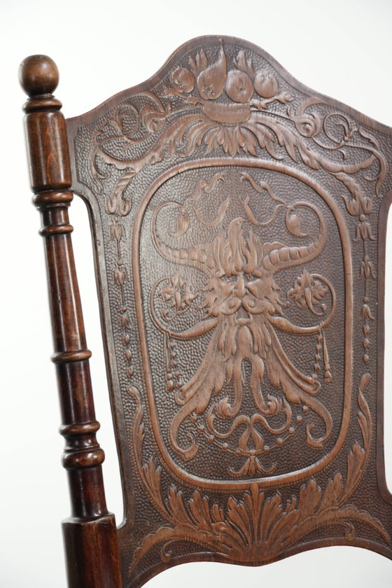 4x Antique bistro chairs from the late 18th century with bentwood in Art Nouveau style with remarkable (photo 11 of 14)