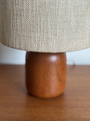 Vintage mid-century teak table lamp 1960s