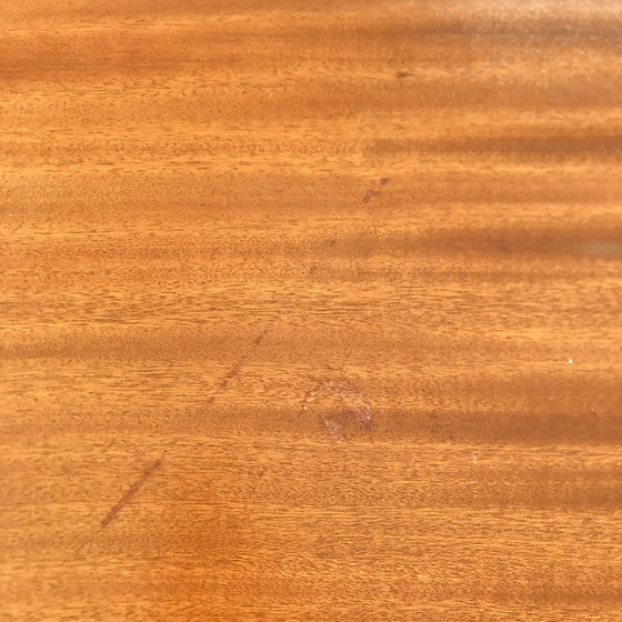 Image 1 of Skandinavischer Schreibtisch aus furniertem Holz mit Kufengestell