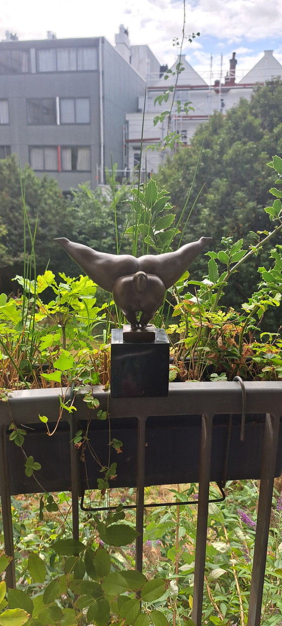 Handstand, A Bronze Statue of a Lady in Botero Style – Sculpture (photo 9 of 10)