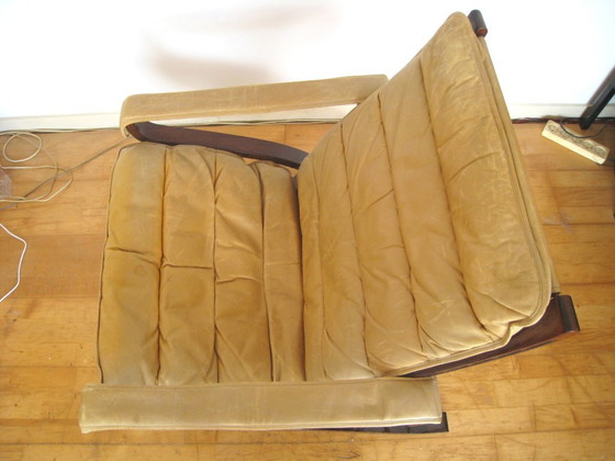 Flex Safari Folding Chair Westnofa Ingmar Relling 1960s – Wood, Leather (photo 12 of 12)