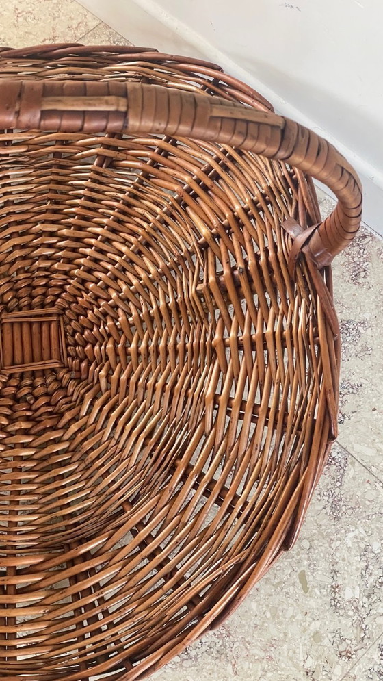 Image 1 of Vintage Rattan Log Basket