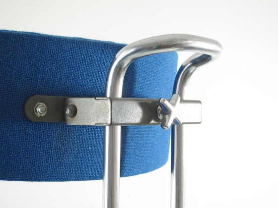 Sedia da scrivania Gispen vintage blu anni '30 – Zona salotto, Metallo (photo 7 of 11)
