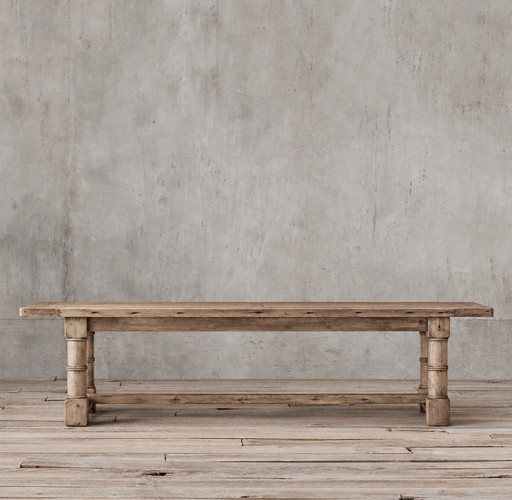 Table à Manger Extensible Rectangulaire RH Salvaged Wood Gun Barrel