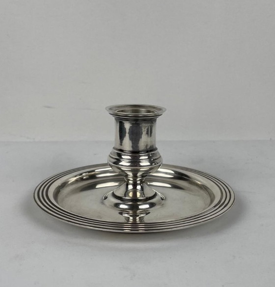 Image 1 of Bougeoir de chambre Christofle en métal argenté