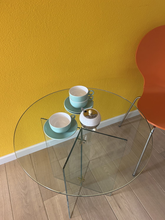 Image 1 of Glass table in the style of Leon Rosen