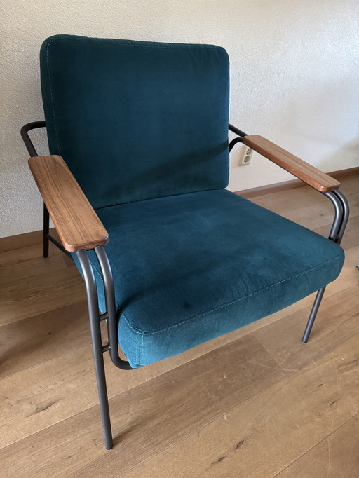 Fauteuil Bert Plantagie Tissu Tibbe Alma Teal