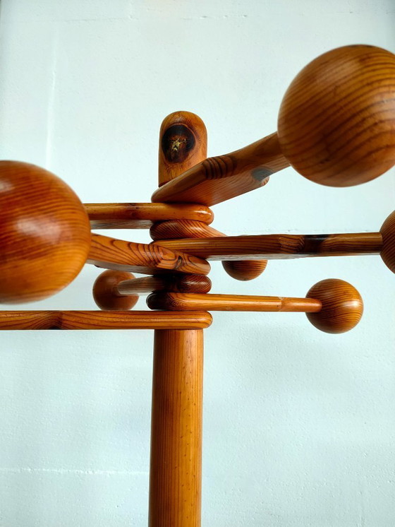 Image 1 of Vintage Design Houten Kapstok Jaren 70
