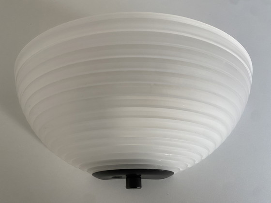 Image 1 of Lampada da parete vintage in vetro smerigliato - Lampada da parete Happylight, anni '80