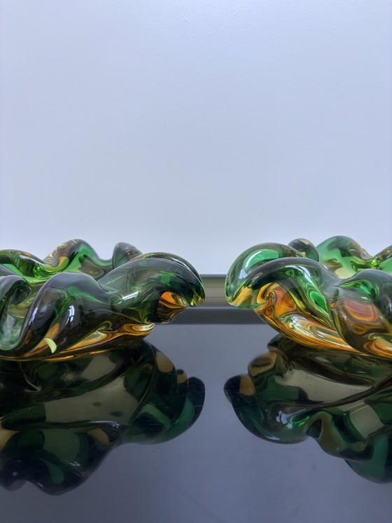Set van 3 vintage Murano Sommerso glazen schalen van Vetri D'Arte – Glass (photo 4 of 21)
