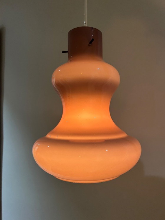 Vintage Glass Pendant Lamp 1970 (photo 5 of 9)