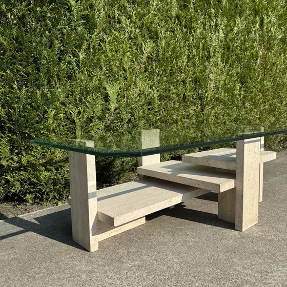 Image 1 of Tableaux Brutalist travertin