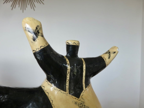 Image 1 of Sculpture "GODDESS" in papier-mâché, in the style of Niki de Saint Phalle, 1990