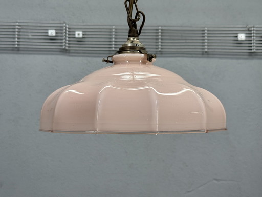 Antique Art Deco Pendant Lamp - Elegant Glass & Timeless Atmosphere