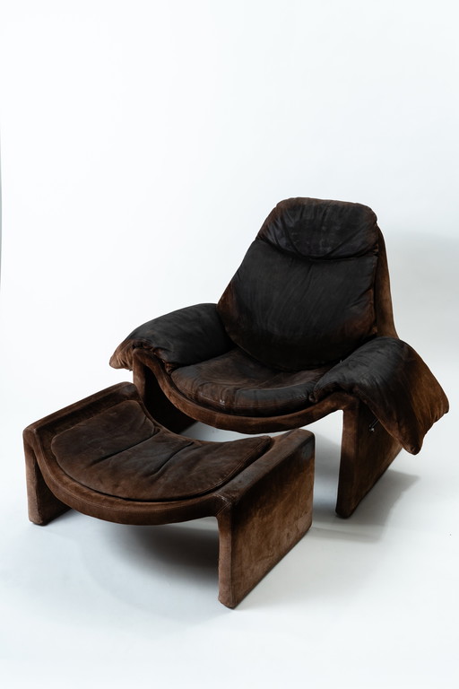 Sillón y taburete Saporiti Italia P60