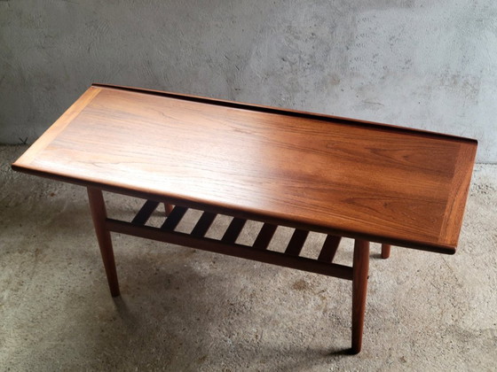 Grete Jalk GJ106 Couchtisch für Glostrup Møbelfabrik, Dänemark 1960, Couchtische, Holz, Braun (Foto 2 von 9)