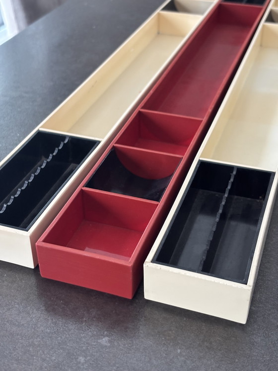 Image 1 of Lot de 3 organiser de bureau Kartell modèle 4643 du designer Pio Manzu