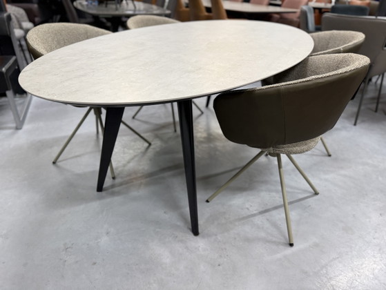 Harvink Fier Tables de salle à manger Céramique grise 225xD115 (photo 7 sur 7)