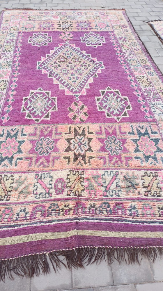 Image 1 of Tapis berbère vintage fait à la main au Maroc 200×404 Cm