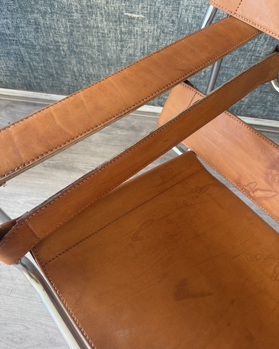 Image 1 of Vintage Wassily stoel – Cognacbruin leer – Fasem