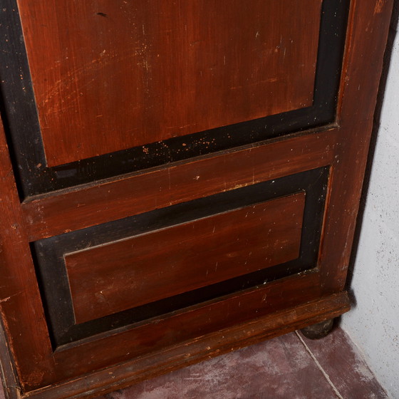 Mobile dipinto marrone italiano del XIX secolo con cornici nere – Armadi, Legno, Rustic (photo 9 of 14)