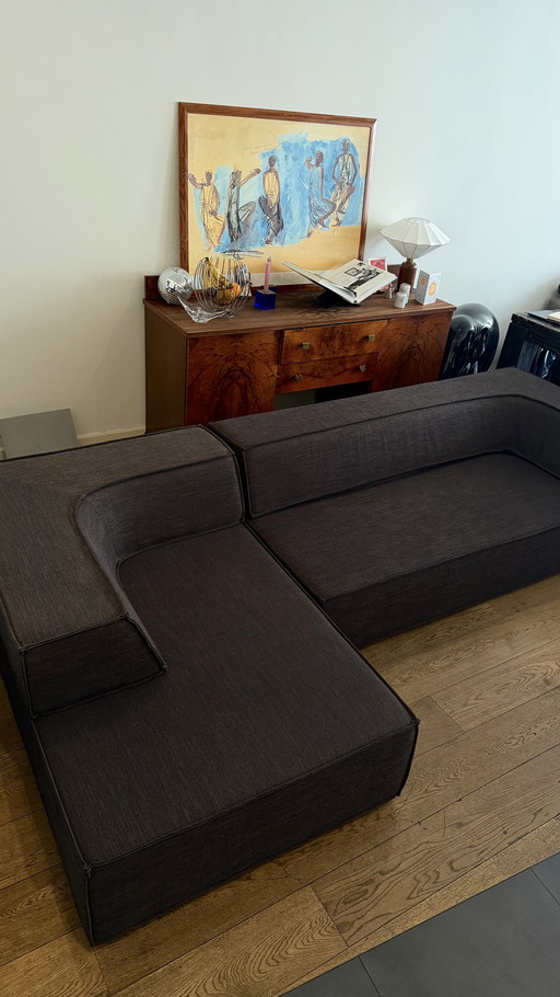 COR trio designer sofa set gray wool - modular