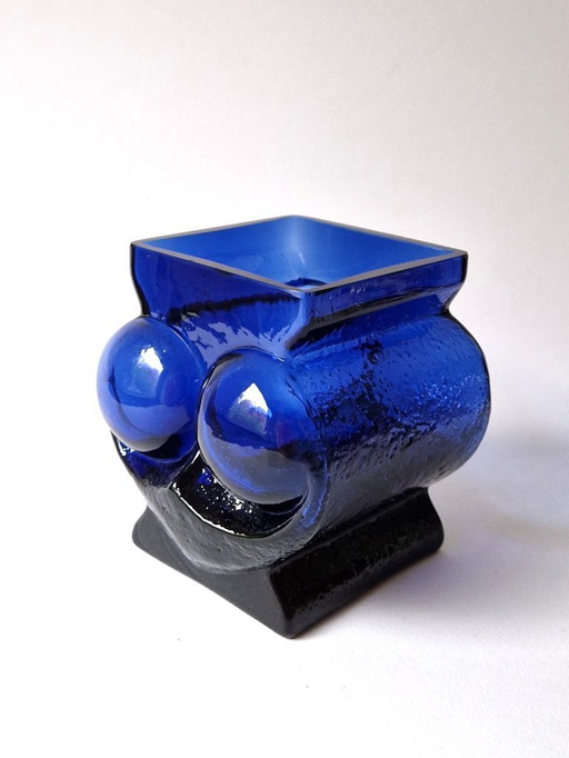 Skruf Schweden – Eulenvase von Lars Hellsten – signiert