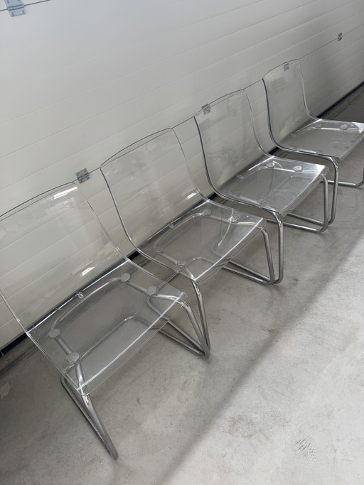 IKEA Tobias stoelen transparant 