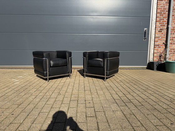 Image 1 of 2x Cassina Le Corbusier Lc2 originali in CONDIZIONI DA SALA ESPOSITIVA!!