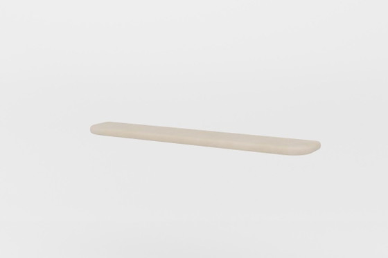 Image 1 of Dressoir, nachtkastje, zwevende lade en wandplankcollectie van gips en walnoothout