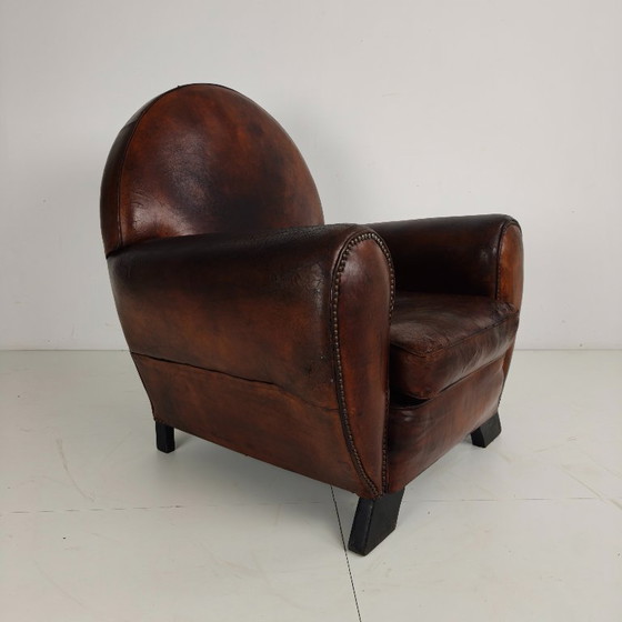 Leather Art Deco Gentleman's Club Chair – Armchairs (photo 17 of 17)