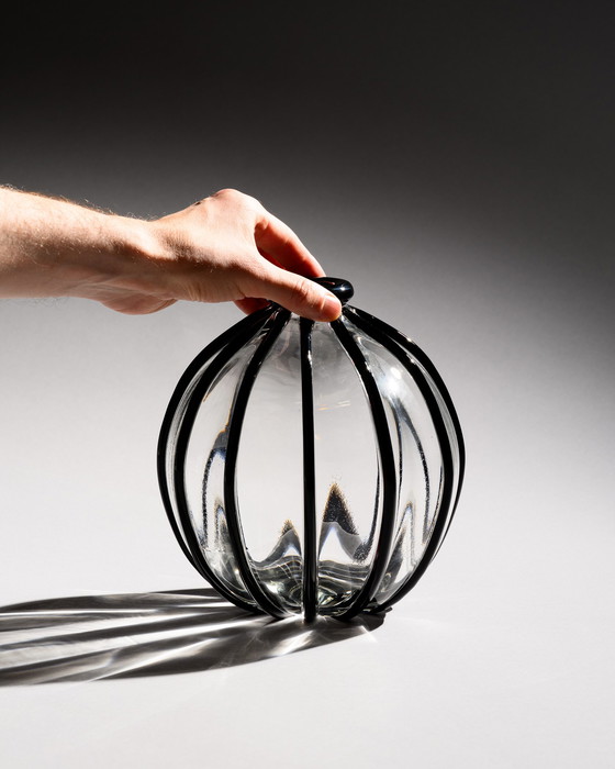 Image 1 of Archimede Seguso (Vetraria Archimede Seguso) “Fili” Ribbon Vase Duo Murano 1950s, signed 