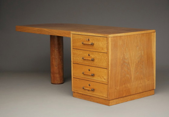 Scrivania francese Art Déco autoportante in legno di frassino, anni '30 – Scrivanie, Wood (photo 21 of 23)