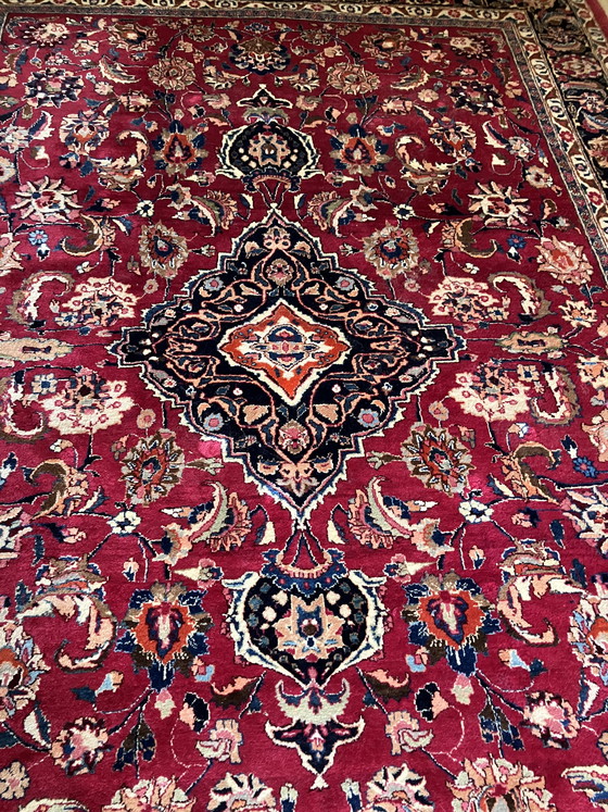 Image 1 of Groot Handgeknoopt Perzisch Mashad Tapijt - 340x245 cm - met certificaat