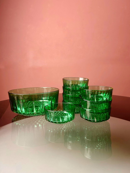 Ensemble de service Arcoroc vert émeraude unique