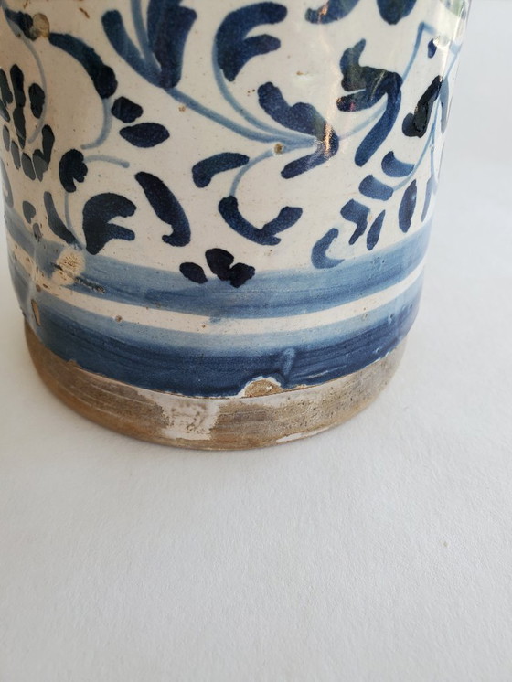 Image 1 of Albarello - Apothekergefäß - Steingut aus dem 17. Jahrhundert (Ref. 3793)