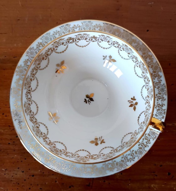 Image 1 of 6x Limoges porcelain gold cups