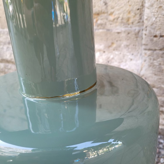 Image 1 of Tavolino laterale in giada lucida, alluminio e smalto, anni &#39;90 - Francia