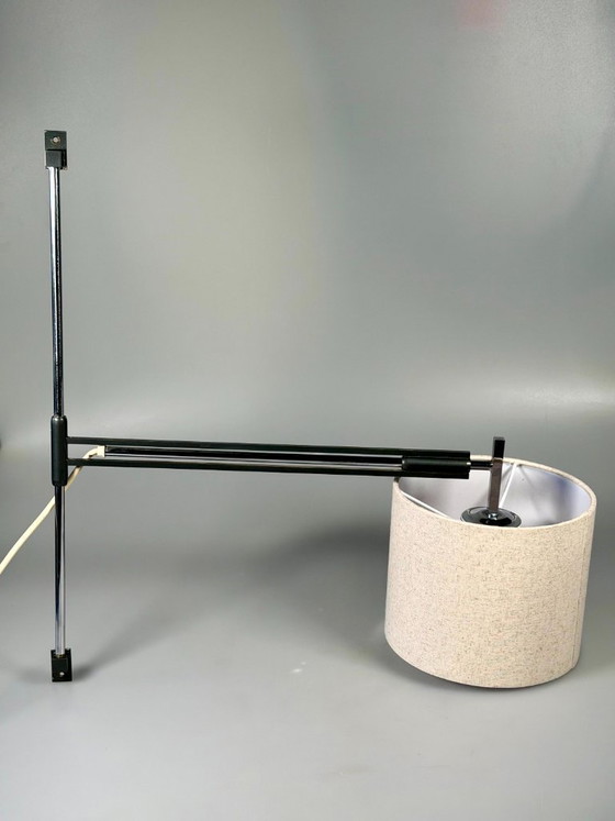 Image 1 of 60er 70er Jahre Wandlampe Wall Sconce ausziehbar Metall Chrom Mid Century Design