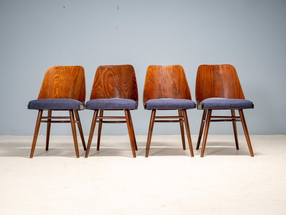 Image 1 of Set van 4 TON 514 stoelen, Oswald Haerdtl, Tsjechoslowakije, jaren 1950