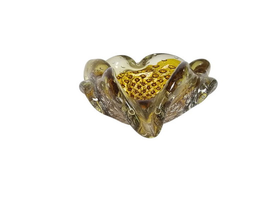 Image 1 of Barovier & Toso - Murano - Cenicero - Cristal - Ámbar - Partículas de plata - Década de 1950